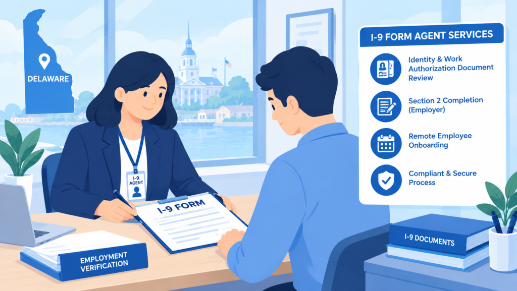 Book an I-9 agent in Delaware for employment verification
